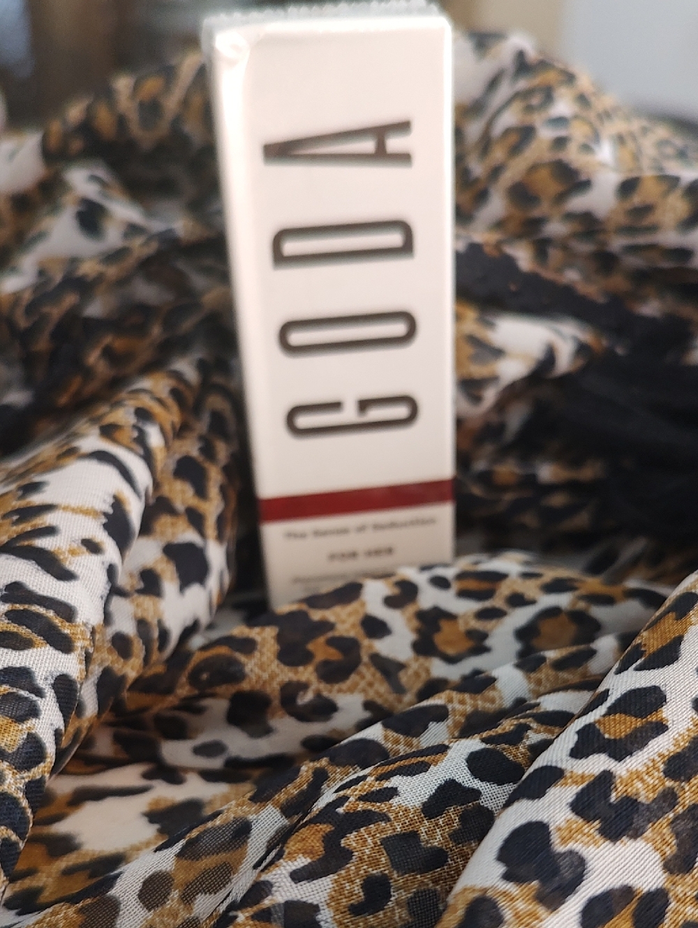Goda (GODA) Pheromone Infused Perfume in White Box with Red Accent